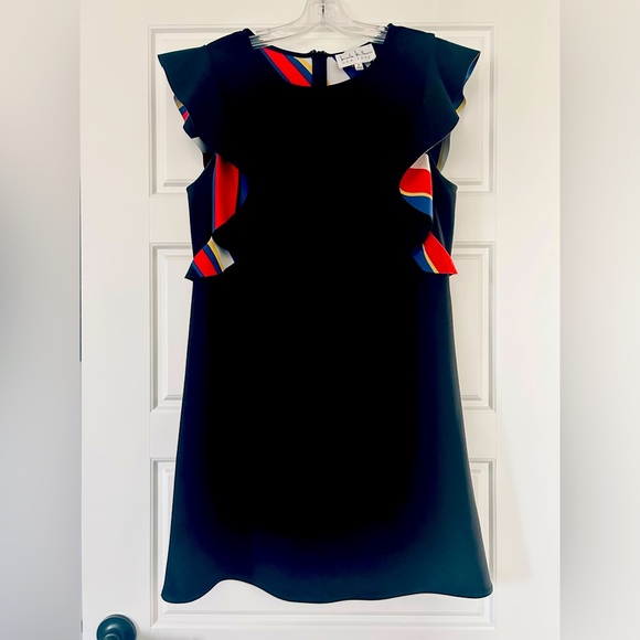 Nicole Miller Black Dress with Colorful Accents - Picture 1 of 4